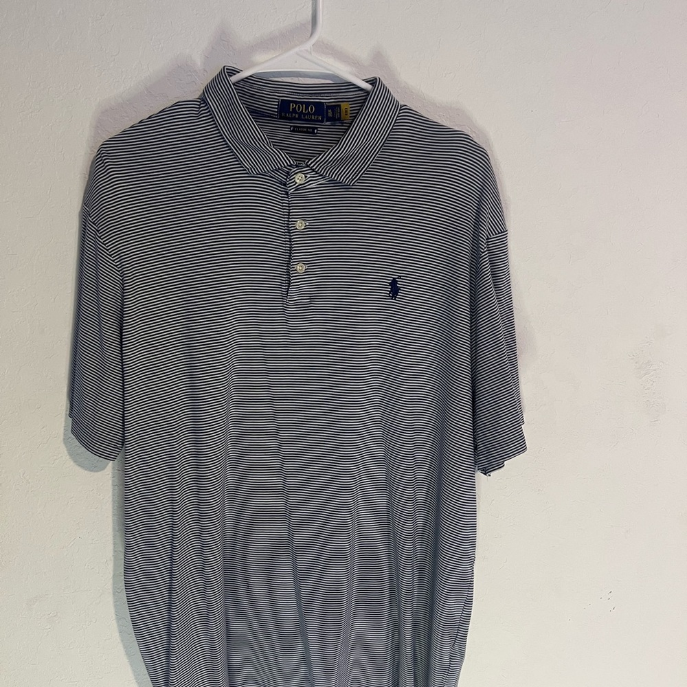 Polo by Ralph Lauren Thin Navy & White Striped Polo